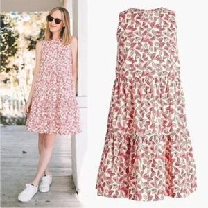 J crew watermelon cotton sleeveless summer dress